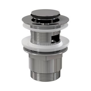 Донный клапан для раковины AlcaPlast клик-клак 5/4" цельнометаллический с малой заглушкой A39